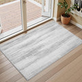 PADOOR Modern Abstract Entryway Rug - 2x3 Washable Rugs Non-Slip Door Mat, Ultra Soft Low Pile Floor Rugs Doormat for Entrance Front Door Indoor Grey