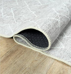 Bloom Rugs Washable Non-Slip 3' x 5' Rug - Gray/Pebble Striped Area Rug for Living Room, Bedroom, Dining Room, and Kitchen - Exact Size: 3' x 5'