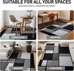 Rugshop Contemporary Modern Boxes for Home Office,Living Room,Bedroom,Kitchen Open Spaces Non Shedding Area Rug 12' x 15' Gray