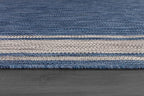 Beverly Rug Outdoor Rug 6x9 Modern Bordered Area Rugs for Indoor and Outdoor Patio Deck Porch Garden Waterproof Weather Sun Resistant Washable Outside Carpet (6 x 9 Navy)