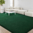 Large Area Rugs for Living Room Bedroom, 7x10 Feet Dark Green Rug, Minimalist Modern Shag Rug, Soft Thick Memory Foam Indoor Carpet, Non-Slip Washable Rug for Boys Girls Dorm Nursery Room Home Decor