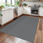 Braided Area Rug 4x6 Ft Washable Rugs for Entryway Non Slip Throw Rugs Boho Door Mat Indoor Entrance Cotton Bedroom Rug Woven Door Carpet for Foyer Bedroom Living Room, Dark Grey/Grey