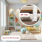 nuLOOM 3'9" x 6' Cozy Plush SuperiorWash Area Rug, Machine Washable, Non-Slip, Soft Fluffy Shag Carpet for Living Room Bedroom Kids Room Nursery Home Decor, Jeni Beige
