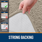 OLANLY Bathroom Rugs 24x16, Extra Soft Absorbent Chenille Bath Rugs, Rubber Backing Quick Dry, Machine Washable Bath Mats for Bathroom Floor, Tub and Shower, Home Decor Accessories, Warm Taupe