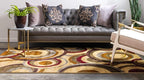 Unique Loom Barista Collection Area Rug - Kona (7' 10" x 10' Rectangle, Beige/ Black)