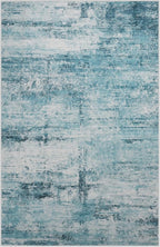 5x8 Area Rugs, Modern Abstract Teal Grey Washable Rug for Living Room, Soft Large Non-Slip Carpet for Bedroom Dining Room Home Office Farmhouse Decor - Teal+Gray