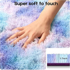 Area Rugs 9x12 Living Room, Fluffy Large Rugs for Bedroom, Soft Shag Fuzzy Non-Slip Carpet for Kids Boys and Girls Nursery Room Dorm Indoor Home Decor (Rainbow, 9ft x 12ft)
