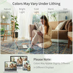 Enkor Area Soft Rugs 8x10 Washable Non Slip Boho Floor Rugs for Living Room Bedroom, Vintage Style Farmhouse Mat for Kitchen Entryway Green & Blue