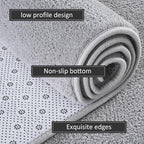 AROGAN 2x8 Feet Shag Runner Rug for Hallways, Washable Rugs with Memory Foam for Bedroom, Entryway Indoor Fluffy Throw Rug for Bedside Living Room Kids Girls Nursery Dorm Room Decor, Grey