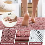 HQAYW 4x6 Area Rugs for Living Room Bedroom, Modern Thickened Memory Foam Soft Rug, Indoor Low Pile Minimalist Washable Non Slip Carpets for Kids Girls Boys Nursery Dorm Home Decor, Dark Red