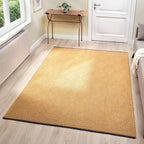LUXE WEAVERS Modern Farmhouse Yellow 8x10 Washable Area Rug, Anti-Slip Diamond Pattern Carpet