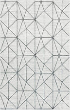 Rugs.com Lattice Trellis Collection Rug – 5' x 8' White Low-Pile Rug Perfect for Living Rooms, Large Dining Rooms, Open Floorplans