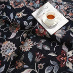 Rugcomf Vintage Paisley Runner Rug 2'7"x8' - Machine Washable, Non-Slip Low Pile Floral Carpet for Kitchen, Laundry, Bedroom, Bathroom - Black