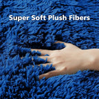Ophanie Upgrade 4x6 Blue Rugs for Bedroom, Dark Blue Fluffy Shaggy Soft Carpet, Navy Indoor Floor Carpet for Kids Baby Boys Teen Dorm Room, Nursery,Home Decor Aesthetic