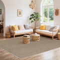 LBRO2M Easy Jute Solid Area Rug 5X7 Washable Rugs for Living Room Bedroom Natural Jute Look Indoor Outdoor Rug Durable, Solid Non Shedding Eco Friendly (5X7 Natural)