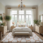 Zentavio Area Rugs for Living Room Large Rugs for Bedroom 5x8 Carpet Fluffy Fuzzy Soft Shag Aesthetic Plush High Pile Throw Rug for Nursery Kids Room Dorm Honeycomb Khaki