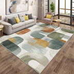 Mid Century Modern Rugs for Home Decor, 3x4 ft, Abstract Geometry Area Rugs for Living Room, Soft Non Slip Washable Boho Geo Geometric Carpet Bedroom Decorations Dt-Ghf-19