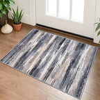 Modern Abstract Entryway Rug Indoor 2x3 Washable Rug Non-Slip Soft Small Area Rug Grey Black Multi Kitchen Mats Thin Print Faux Wool Floor Carpet Throw Rugs for Entrance Bedroom Home Decor