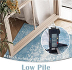 jinchan Washable Area Rug 6x9 for Living Room Soft Faux Wool Ultra-Thin Stain Resistant Non-Slip Distressed Vintage Floral Rug Large Carpet for Bedroom, Dining Room, Home Office, Nursery(Blue, 6'x9')