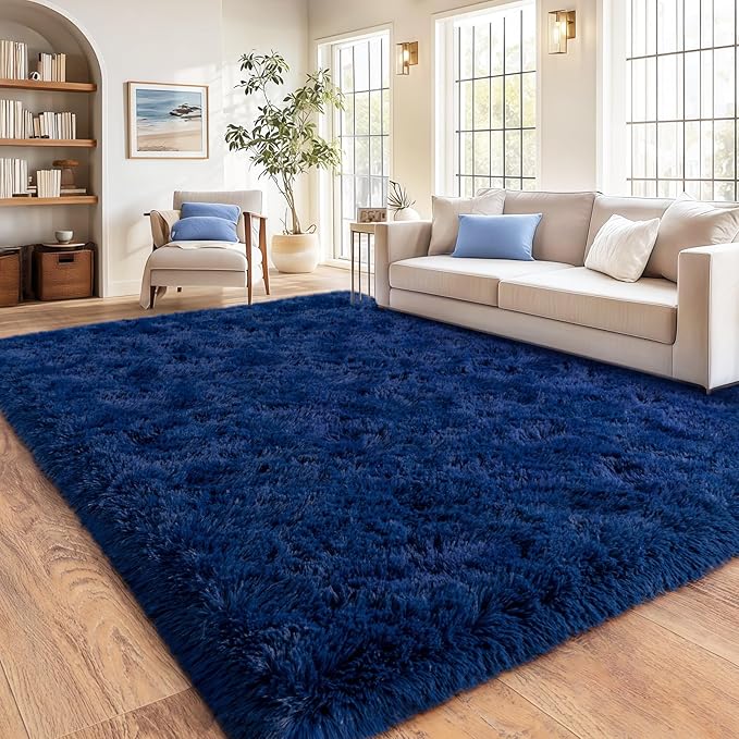 Extra Large Fuzzy Rug Fluffy Rug for Living Room, Big Plush Non-Skid Shag Carpet, Soft Shaggy Rugs for Bedroom Indoor Modern Home Decor 9x12 Feet