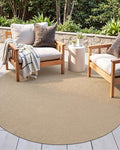 DEXI Round Jute Rug Natural Fiber 6x6, Braided Woven Area Rugs No Shed, Large Soft Neutral Rustic Carpet Mat for Indoor Outdoor Patio Dining Living Room Bedroom Farmhouse, 6ft, Beige