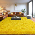 Area Rugs for Living Room, Soft Shaggy Carpets for Living Room, Fuzzy Rugs for Kids' Room, Perfect Decor for Modern Home Yellow 5x7 Feet