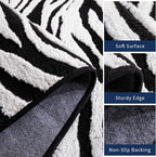 YIHOUSE 2×3 Ft Area Rugs, Abstract Washable Rug, Black and White Mordern Carpet, Soft Rugs Nonslip Throw Non-Shedding, for Bedroom Bedside, Laundry Room, Entryway, Indoor Home Decor