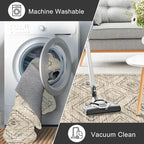 KILOCOCO Boho Entryway Rug 2x3 Printed Small Area Rug Indoor Door Mat Machine Washable Kitchen Rugs Super Soft Non Slip Throw Rugs for Entrance Geometric Laundry Room, Beige/Gray/Green