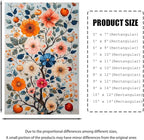 5x8 Colorful Flower Area Rugs, Floral Vintage Large Rugs, Floral Rugs, Botanical Rug, Washable Boho Botanical Non Slip Carpet for Living Room, Bedroom, Kids Room