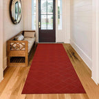 jxgzyy Commercial Christmas Red Carpet Runner, 3'11" x 9'10" Heavy Duty Hallway Runner Rug, Non Slip Area Rugs for Entryway, Outdoor Indoor Kitchen Mat for Living Room Garage Wedding Party Decor