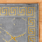 GLORY RUGS Area Rugs Marble 8x10 Grey Gold Carpet Modern Abstract Rug Living Room Dining Bedroom Rug