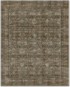 Washable 4x6 Rugs for Living Room, Boho Non-Slip Vintage Distress Small Rugs for Bedroom Nursery Office, 0.3" Neutral Oriental Throw Thin Carpet with Cushioning Pad, Rust/Multi