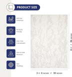 Abani Nomad Cream Area Rug 2' 6'' x 8' for Living Room, Bedroom - Abstract Pattern - Durable & Easy to Clean