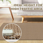 Braided Runner Rug 2x10 Ft Washable Runners for Hallways Non Slip Kitchen Runner Rug Cotton Long Entryway Runner Indoor, Woven Carpet for Hall Kitchen Entryway, Orange/Tan/Brown