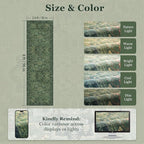 Dark Green 2'6''x8' Kitchen Runner Rug, Retro Distressed Moody Medallion Runners for Hallways Non Slip Washable, Low Pile Thin Entryway Runner Rug Indoor Foyer Mudroom Bedroom