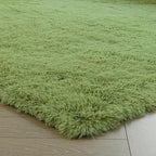 duduta Green Soft Fluffy Rug 4x6 ft, Shag Fuzzy Plush Rectangle Carpet for Bedroom Nursery Living Room Home Decor