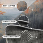 3x5 Autumn Forest Dorm Rug - Mountain Scenery Small Rugs for Bedroom, Oriental Charm Area Rug Washable Non Slip for Bedroom Kitchen Living Room Entryway