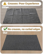 Color&Geometry Ultra-Thin Indoor Door Mat, 22.6"x31.5" Low-Profile Non-Slip Entryway Rug with Modern Geometric Texture, Washable Doormat for Entrance, Front Doors, Grey (Rolled-up NO Creases)
