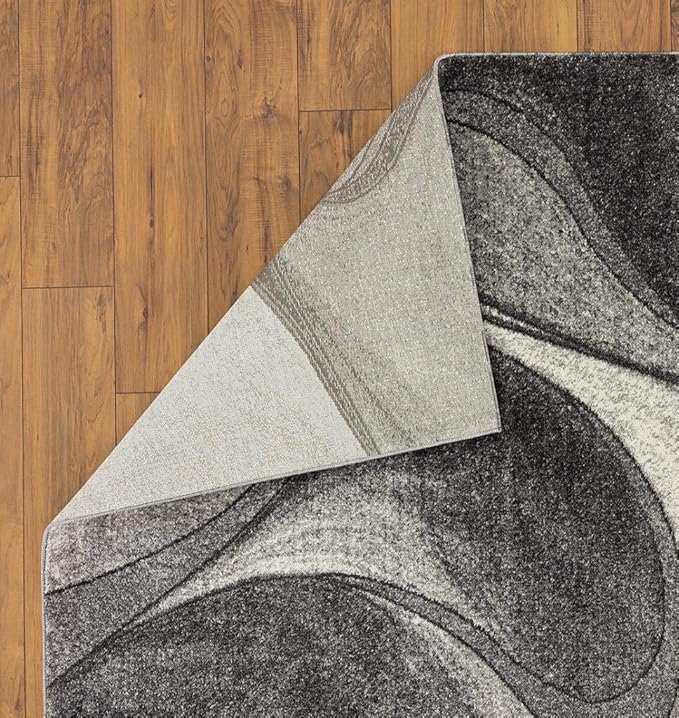 LUXE WEAVERS Spiral Abstract Gray 5x7 Area Rug