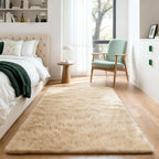 3x5 Solid Fluffy Camel Area Rug – Washable, Durable, Living Room Rug, Non-Slip High Pile Shag Rugs for Bedroom, Living Room, Bedside, Dorms, Nursery Rooms, Kids Room, Soft Indoor Floor Carpet