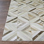 Premium Diamond Patterned Leather Area Rug - 2.5X8 ft - Grey - Luxury Non Slip Floor Accent for Dining Room, Living Room, Entryway, Elegant Collection Indoor Carpet