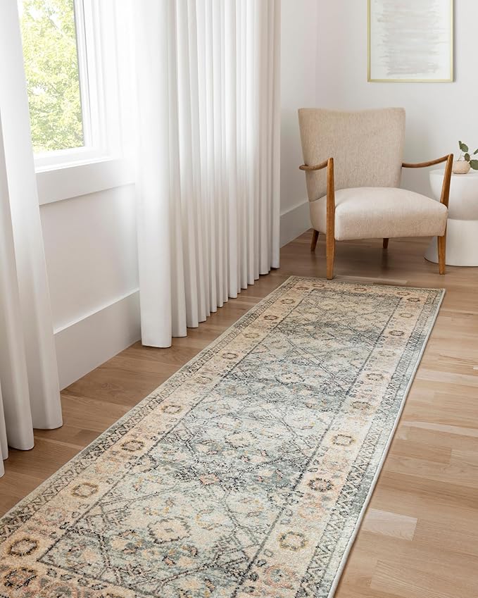 Loloi Jocelyn Collection JOC-04 Sky/Multi 7'-10" x 10' .38" Thick Area Rug