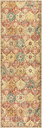 Lahome Moroccan Trellis Washable Runner Rug, 2x6 Kitchen Runners for Hallways 6 Feet Non Slip, Vintage Laundry Room Rug Ultra-Thin Long Carpet for Bathroom Bedroom Entryway, Red/Orange