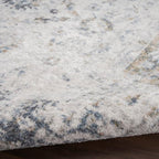 Nourison Home Astra Machine Washable Ivory Blue 2'2" x 8' Area Rug - Easy Clean, Non Shedding, Bed Room, Living Room, Dining Room, Kitchen (8' Runner)