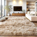 Upgrade Non-Slip Plush Rugs for Living Room, Soft Shaggy Carpets for Living Room, Fuzzy Rugs for Kids' Room, Perfect Decor for Modern Home Tie Dye Camel 8x10 Feet