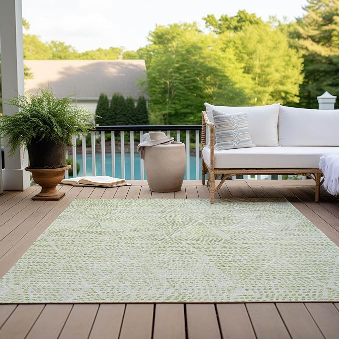 Addison Rugs Chantille ACN591 Aloe 5' x 7'6" Indoor Outdoor Area Rug, Easy Clean, Machine Washable, Non Shedding, Bedroom, Living Room, Dining Room, Kitchen, Patio Rug