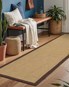 DEXI Hallway Runner Rug 3x10 Jute, Woven Braided Sisal Runner Non Slip, Entryway Farmhouse Runner Carpet for Indoor Luandry Hall Backdoor Bedroom, Natural/Brown