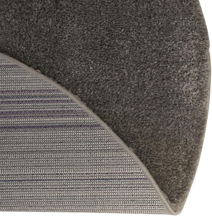 Unique Loom Solo Collection Area Rug - Calabasas (5' 3" x 8' Oval, Gray)
