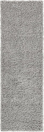Unique Loom Solid Shag Collection Area Rug (2' x 6' 5" Runner, Cloud Gray)
