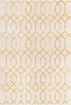 Unique Loom Marilyn Monroe Glam Collection Area Rug - Trellis (6' 1' x 9' Rectangle, White Gold/ Gold)